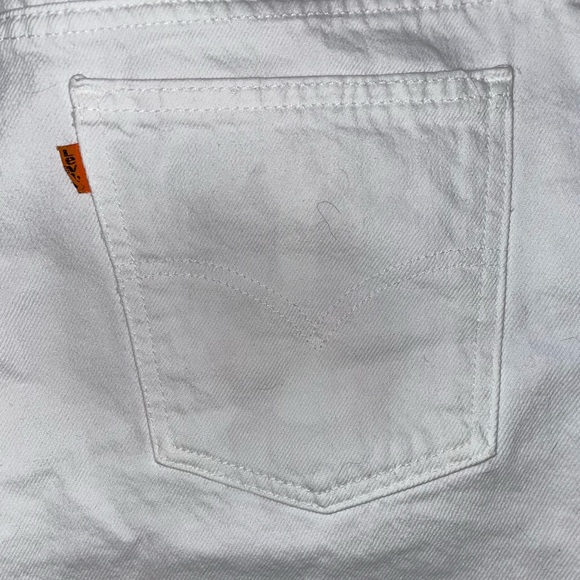 LEVI’S Orange Tab Vintage Jean Shorts White Size 36 - Picture 3 of 9